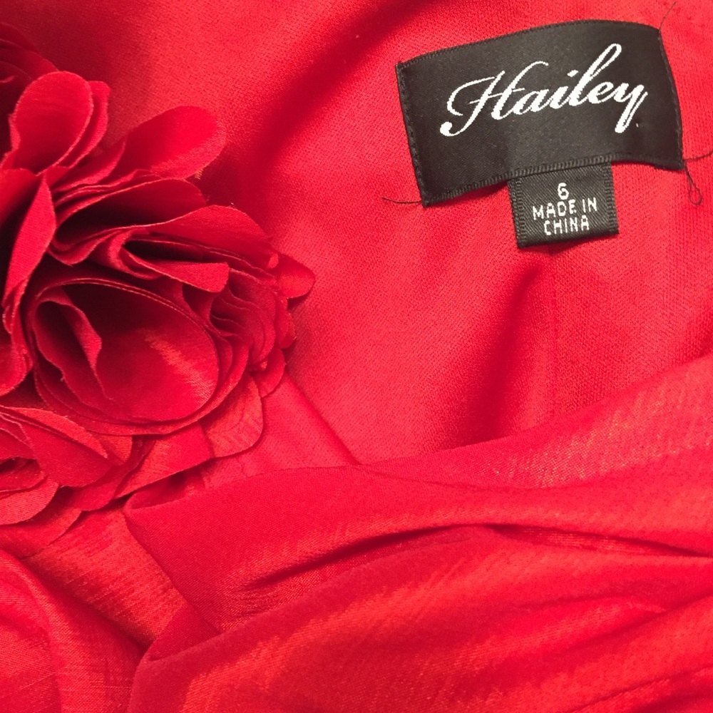 Cherry red one shoulder cocktail dress size 6